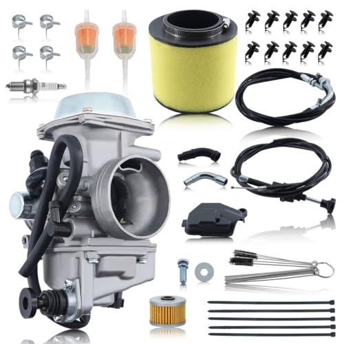 Carburetor for Honda Rancher 350 TRX350 Fourtrax 300 350 TRX300 TRX350 Foreman 400 450 TRX400 TRX450 ATV Air Filter Oil Filter Choke Cable Throttle Cable