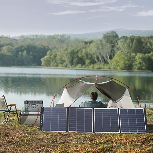 Allpowers Sp035 200W Portable Solar Panel Charger Monocrystalline Foldable Solar Panel Kit With Mc-4 Output Solar Power Battery For Rv Solar Generator Outdoor Camping Off Grid Van #TOP7