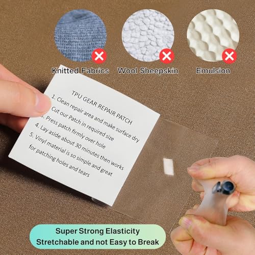 6 Pcs Aufblasbares Flicken Reparaturset, 3.5 x 3.5 in Selbstklebend TPU Pool-Reparaturflicken, Transparenter, Wasserdicht, Vinyl-Reparaturflicken für ufblasbaren Sofas, Schwimmring und Pools