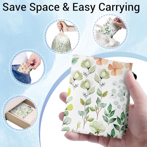 Image of Green Leaves Gymnastics Grip Bag Waterproof Gymnastics Pouch String Bag for Gym Sports Storage
