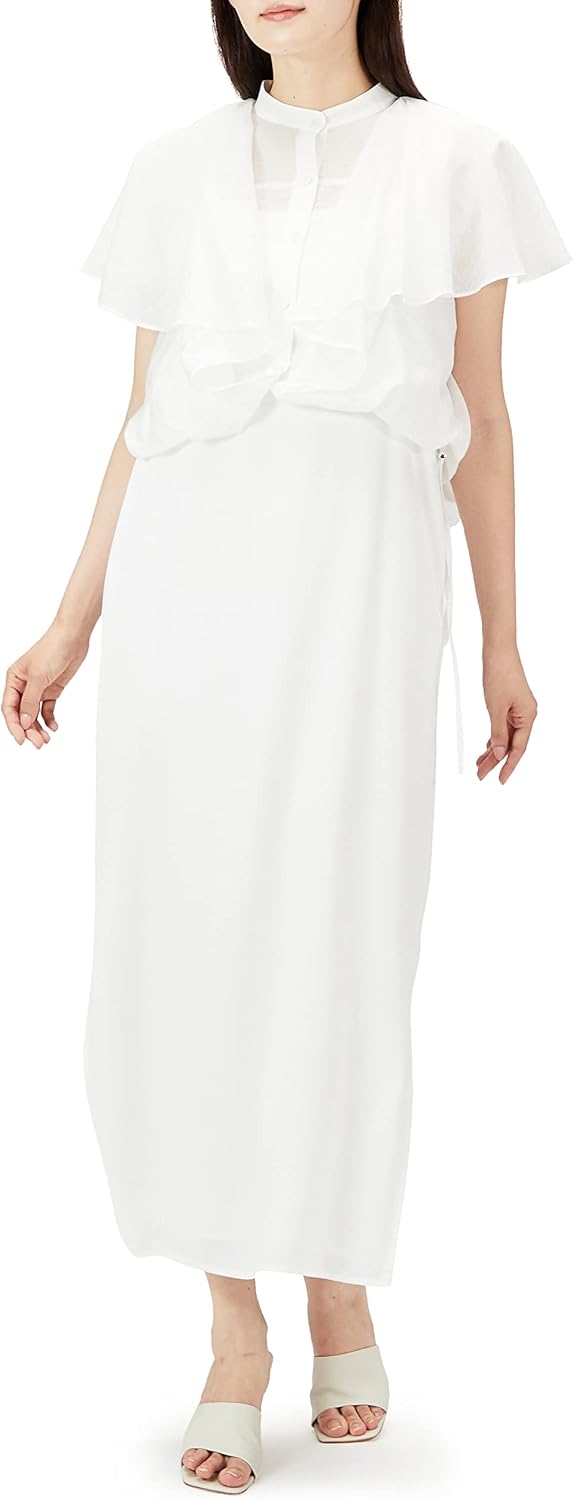 Amazon.co.jp: [リリーブラウン] フリルトップサテンワンピース