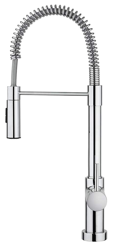 Paini – Rubinetto Miscelatore Monocomando Cucina, Lavello, Cromato, Leva laterale orientabile, con Attacco Doccia Automatico, Design moderno, interamente prodotto e lavorato in Italia