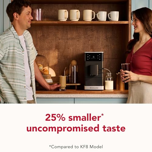 Image of KitchenAid Fully Automatic Espresso Machine KF3 With Iced Coffee, KES8453 | 15+ Hot and Iced Coffee Options, Auto Milk System, Built-in Grinder, Black Matte