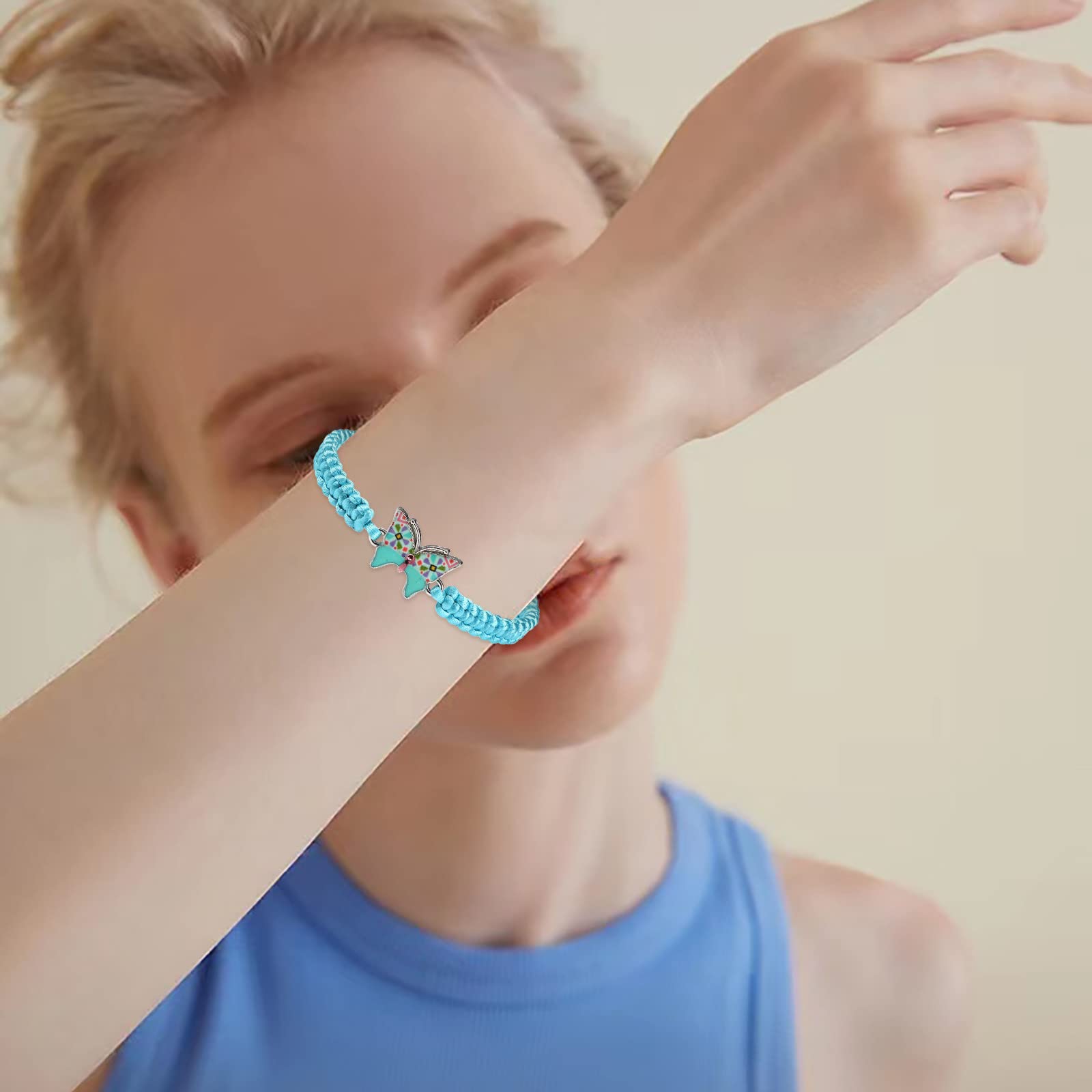 Bracciali con cordino elastico a forma di farfalla moda donna