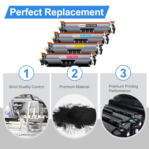 Image of 210A Toner Cartridges 4 Pack Replacement for HP 210A | Compatible for HP Color LaserJet Pro MFP 4301fdw 4301fdn Pro 4201dw 4201dn Series Printer Ink W2100A W2100X High Yield