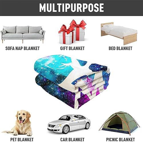 Sxchen Blanket Sofa Bed Throw Lightweight Cozy Plush Ballet Beauty Dance Purple Galaxy Nebula 50"X60" #TOP5
