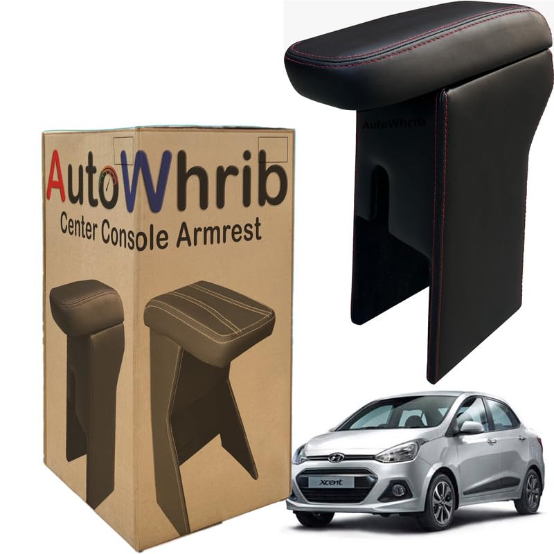 Image of Car Arm Rest For Xcent Armrest with Storage Box & Soft Cushion Pad, Luxury Arm Rest, Black Colour