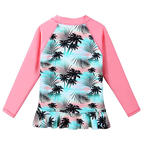 Image of TFJH E Girls & Boys Long Sleeve Rashgurad Swimsuit UPF 50+ Kids Swimwear Sunsuits