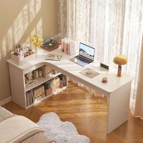 �yAuyyhui�z���ϑ� �p�\�R���f�X�N �R�[�i�[�p�\�R���׋��� L���^ 100/120/140cm ���b�J�[�t�� ����ω׏d �ȒP�g�� ���� �Q�� �I�t�B�X ���p�r �g���₷��(140*70*74cm,�z���C�g ����)
