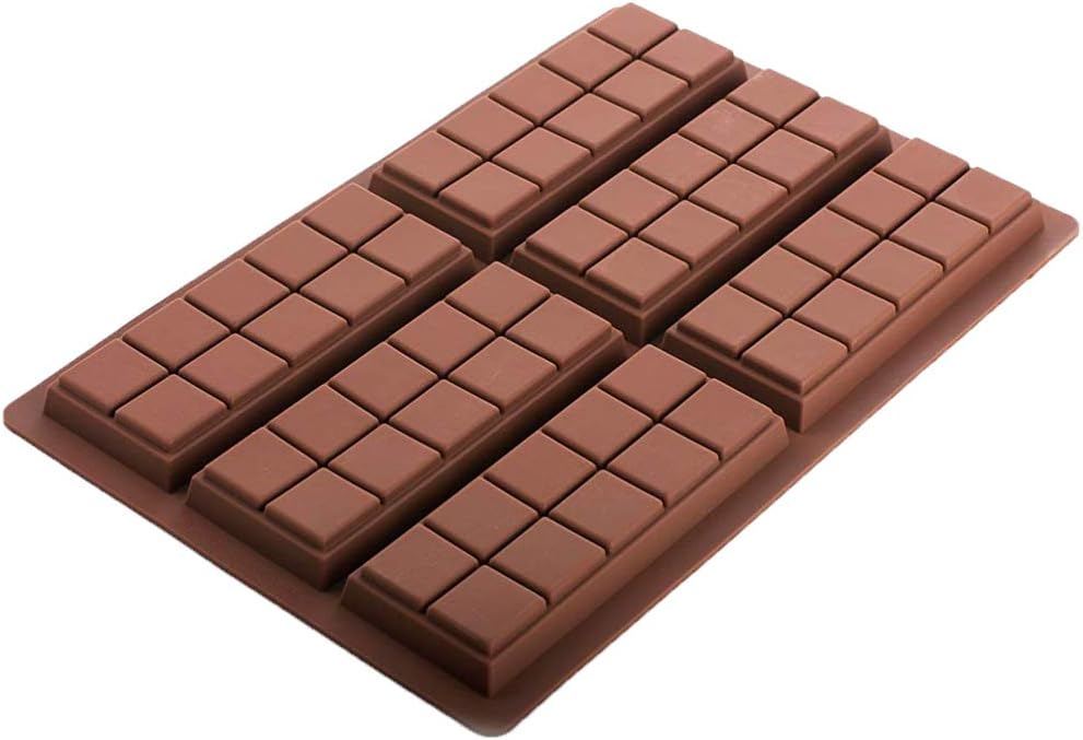 6 cell Small 10 Section Chocolate Bar Silicone Mould
