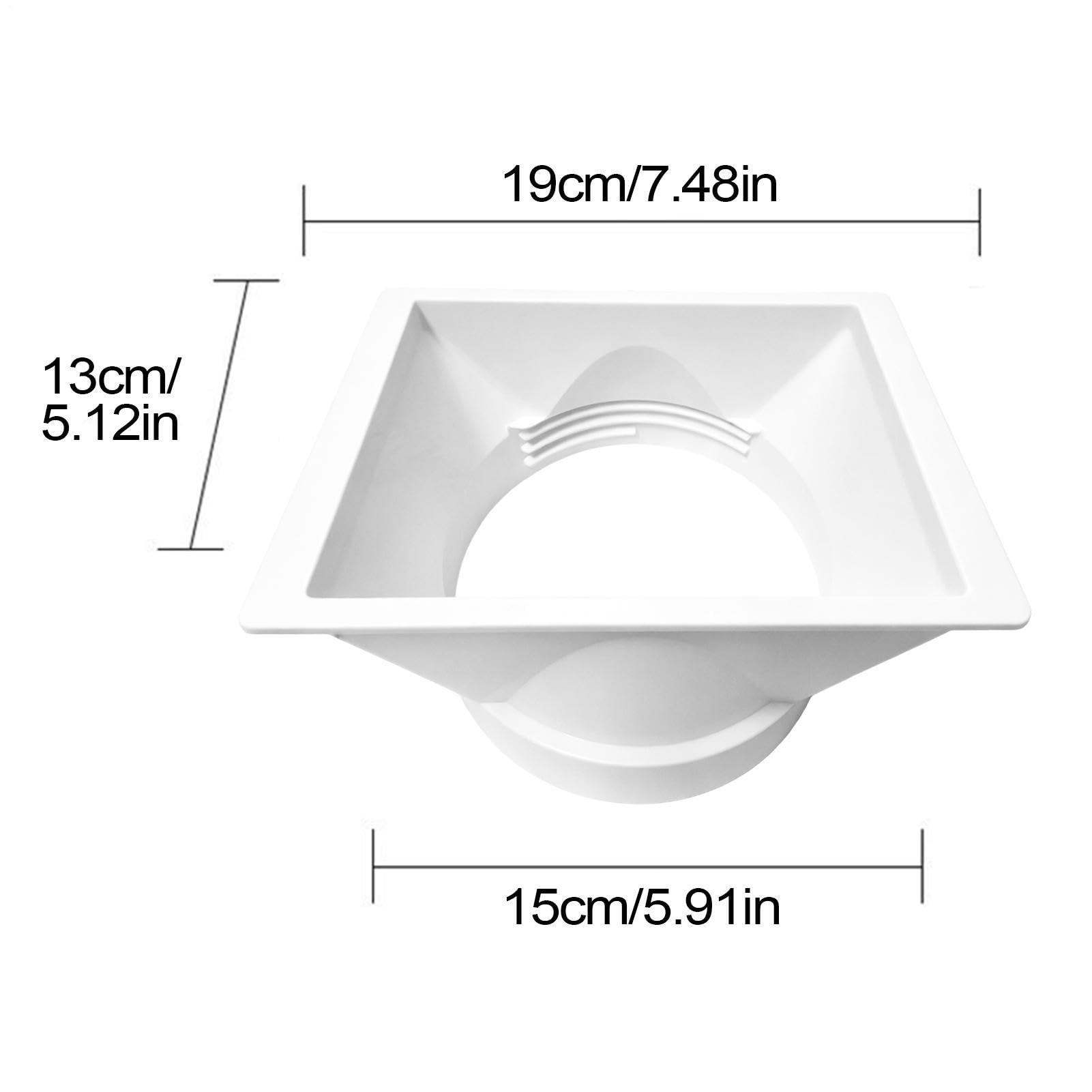 AC-Schlauchkupplung – Tragbarer AC-Entlüftungsrohrverbinder, Doppelgewinde-Drehkupplung, 15 cm ABS-Rohrverlängerung, 19 x 13 x 18 cm, Installationsarmatur, vielseitiger Adapter für