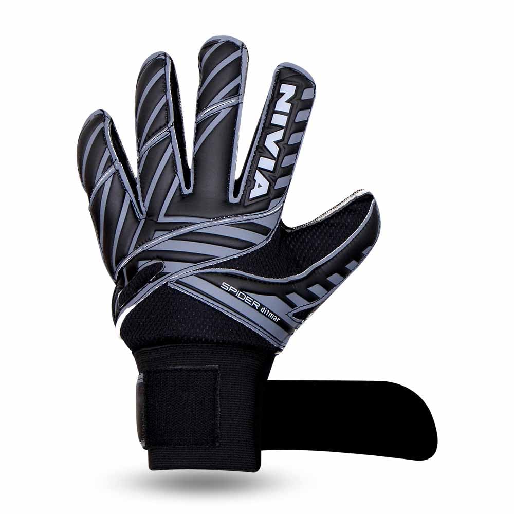 Nivia Spider Football Goalkeeper Gloves Medium Black - Image 1