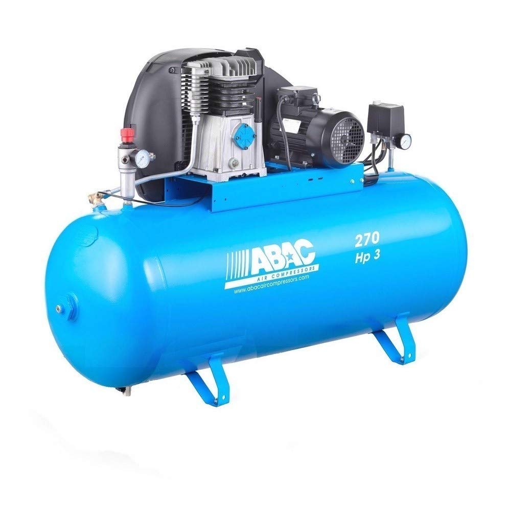 ABAC 4116024542 - Compresor de piston correas 1 etapa serie pro, PRO A39B-270 FM3 Trifásico de 10 bares de presión
