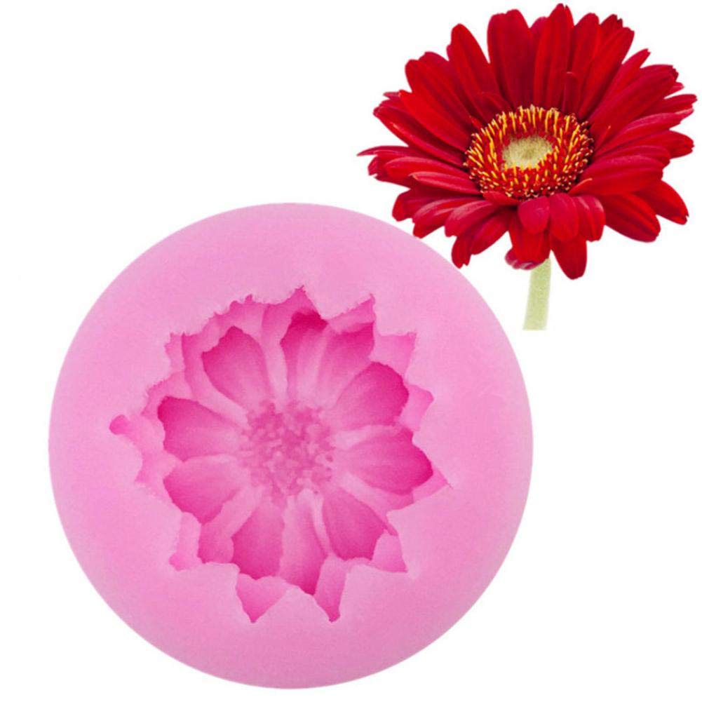 Tossper Pink Flower Shape Silicone Mold Fondant Cake Sugarcraft Decoration Tools Pastry Cupcake Chocolate Soap Baking Mould