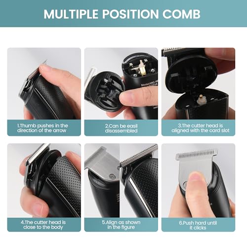 Image of 9‑in‑1 Men's Grooming Kit | Cordless USB Rechargeable Beard, Hair & Body Trimmer | Nose & Ear Trimmer | IPX6 Waterproof | Stainless Steel Blades | 120‑Min Runtime