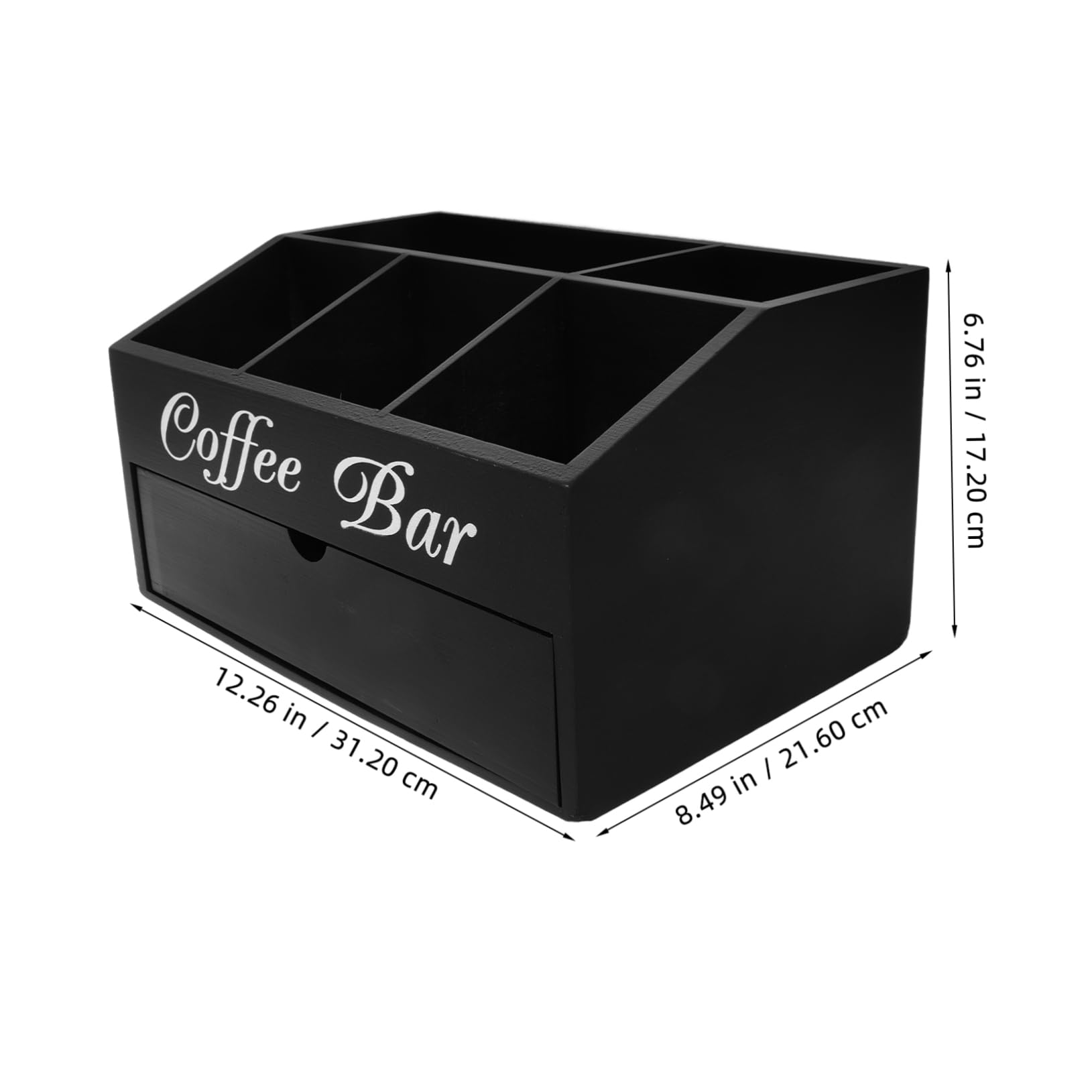 Kaffee Station Organizer Aus Holz Multi-funktionale Aufbewahrung Für Kaffee Tee Und Zubehör Stilvolles Design Für Küche Büro Platzsparender Organizer Mit Fächern