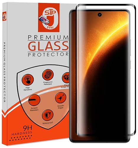 Image of STP FEEL Advanced Black Border Tempered Glass for Realme 10 Pro Plus /Realme 11 Pro /Realme 11 Pro Plus | Full Screen Coverage (except edges) Screen Protector Guard, Pack of 1