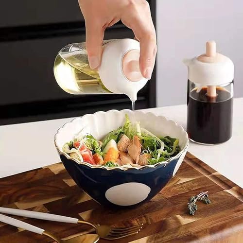 Image of Oblivion Oil Plastic Bottle Dispenser With Lid Clear Drip Free Spout Controlled - Oil Dispenser for Cooking, Easy Flow and Vinegar Bottle - Pourer Liquid Dispenser Transparent & Unbreakable (250 ML)