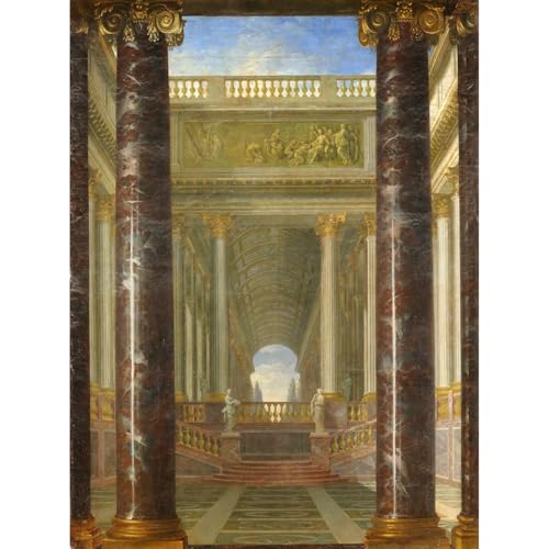 Toile Jacques Rousseau Perspective des jardins ARTICULOZY 76x101 cm