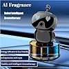Robot Intelligent Aromatherapy Machine, Smart Cute AI Robot Car Air Freshener - Fine Spray/Fillable/Four-Gear Adjustment/Vibration Sensing/On-Off/Large Capacity Long-Lasting Fragrance (Black, Hilton) #1