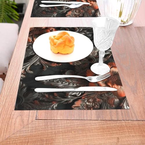 Sets de table lavables pour eviter les taches lot de 6 en PVC antiderapant - 5