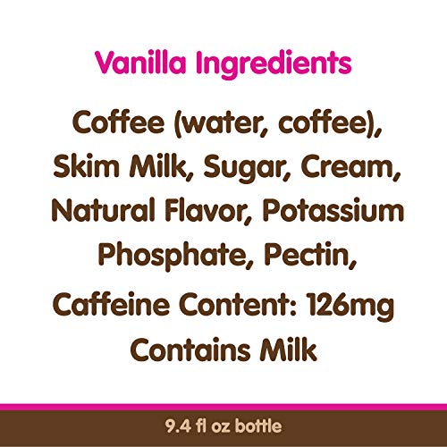 Dunkin Donuts Iced Coffee Beverage, Vanilla, 9.4 Fluid Ounce (Pack of 4)