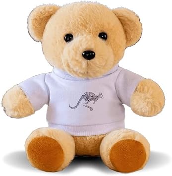 Australian Kangaroo Skeleton Flavor Illustration Bear Toy Animal Plush Hoodie Doll