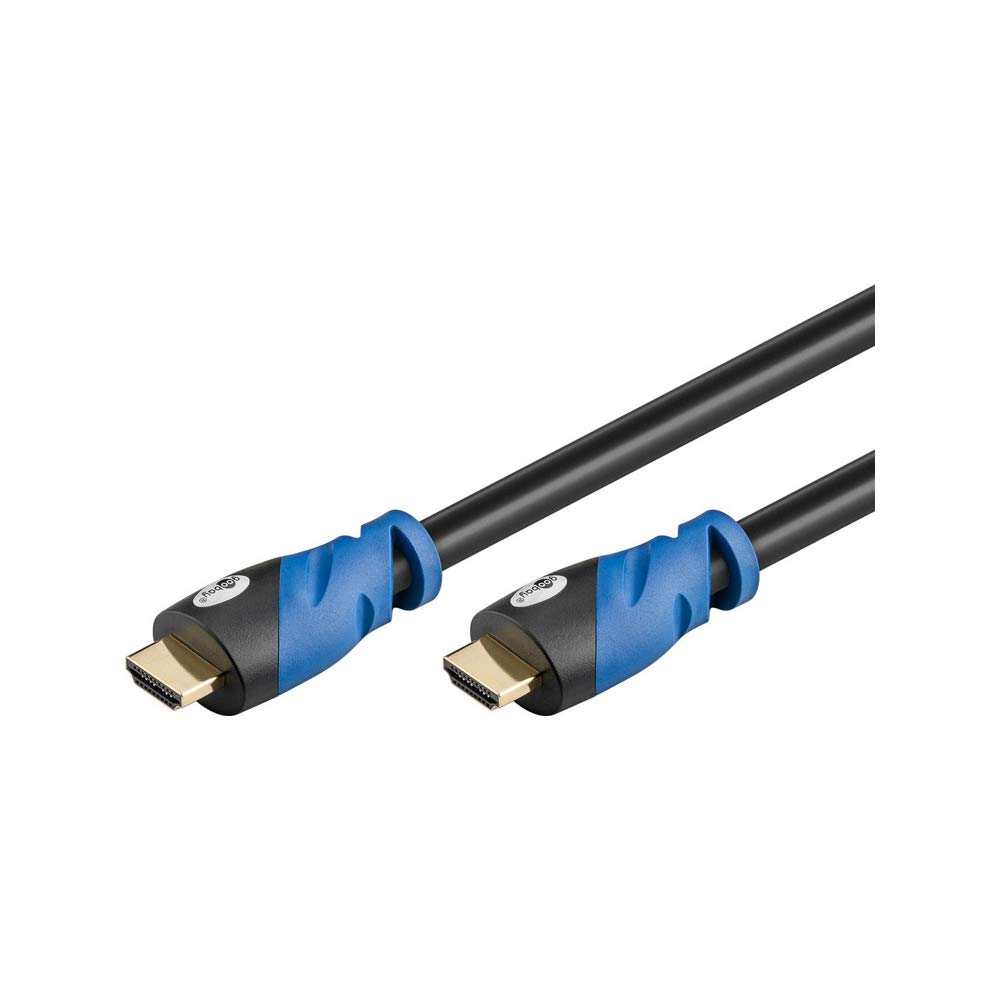 Goobay 72320 Premium High Speed HDMI Cable with Ethernet, Gold-Plated, 5 m Cable Length