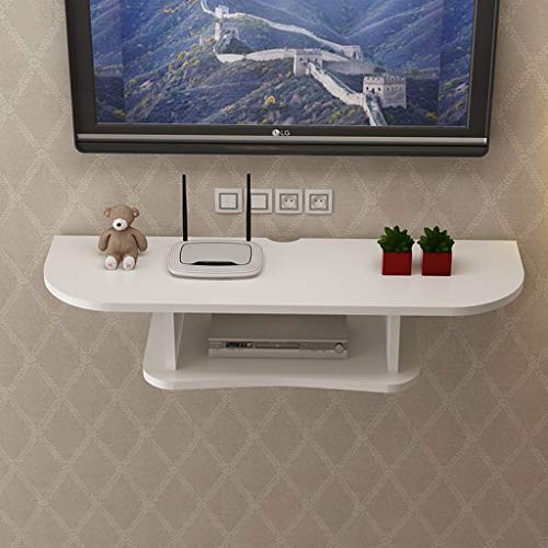 Wandmontierter schwebender TV-Ständer Medienkonsole for WLAN-Router TV-Box Set-Top-Box-Lautsprecher Streaming-Gerät Spielkonsole Montaggio a