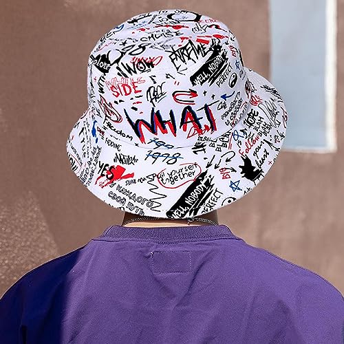 Image of Packable Reversible Printed Bucket Hat Unisex for Men Women Beach Fisherman Cap