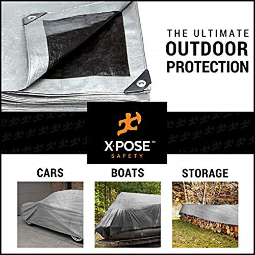 image for Heavy Duty Poly Tarp - 16' x 20' - 10 Mil Thick Waterproof, UV Blockin