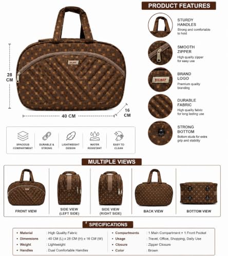 Image of Premium Travel Duffle Bag, Luggage Bag, 90 L Capacity Bag, Brown