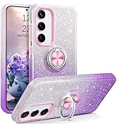 BENTOBEN for Samsung Galaxy S24 Case with Ring Holder,Glitter Sparkly Samsung S24 Phone Case Slim...