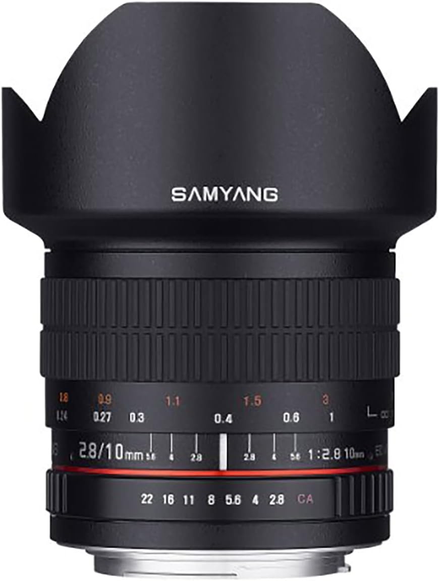 Samyang 10mm F2.8 ED AS NCS CS Ultra Wide Angle Lens Canon EF-S Type for Canon Digital SLR Cameras (SY10M-C)