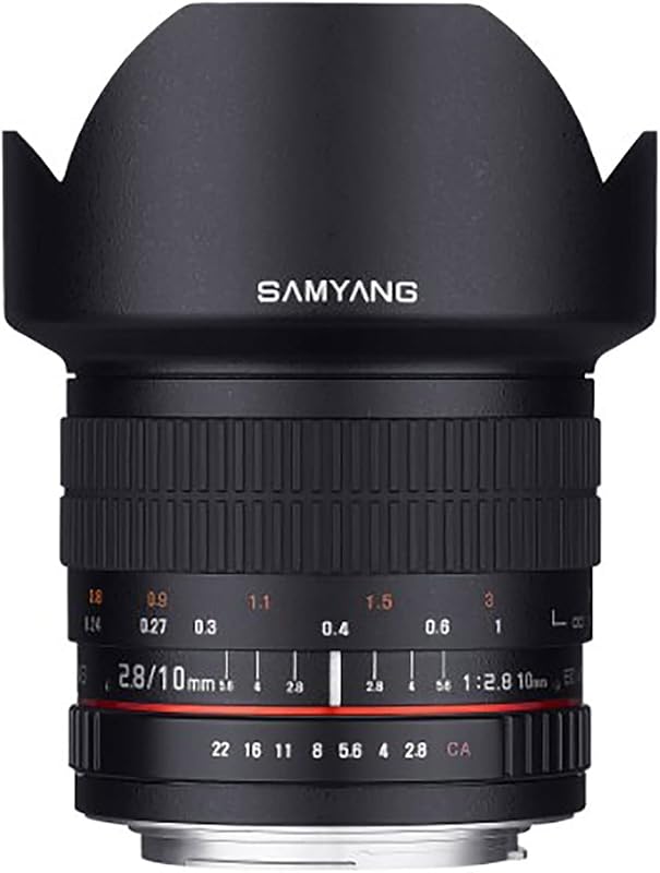 Samyang 10mm F2.8 ED AS NCS CS Ultra Wide Angle Fixed Lens for Fuji X Mount Digital Cameras (SY10M-FX) | Wide-angle lens captures expansive landscapes, architecture and interiors with outstanding image quality.