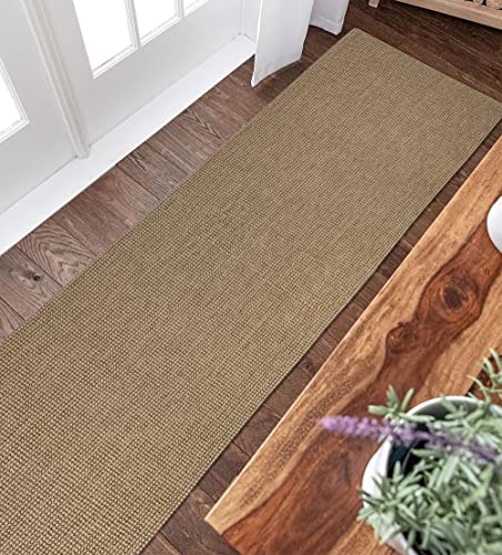 Earthall Upgraded Boho Runner Rug 2'X8', Natural Hallway Runner,100% Woven Cotton Washable Natural Indoor Outdoor Rug Runner 2X8 For Entryway/Kitchen/Laundry Room/Doorway/Bedroom #TOP1