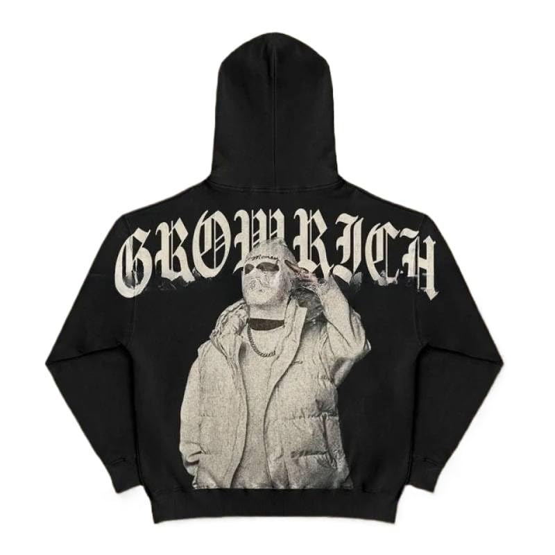 Y2K Hoodie Gothic Casual Printed Skull Fashion Hoodie Harajuku Men's Wear3