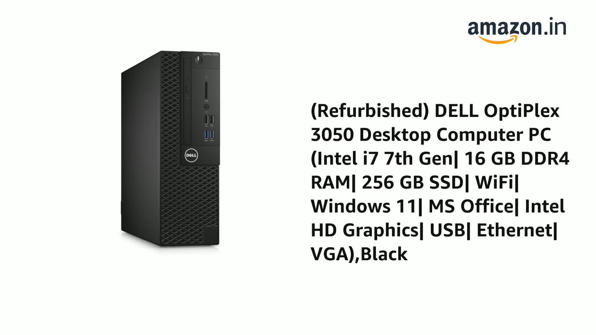 Refurbished) DELL OptiPlex 3050 Desktop Computer PC (Intel i7 7th