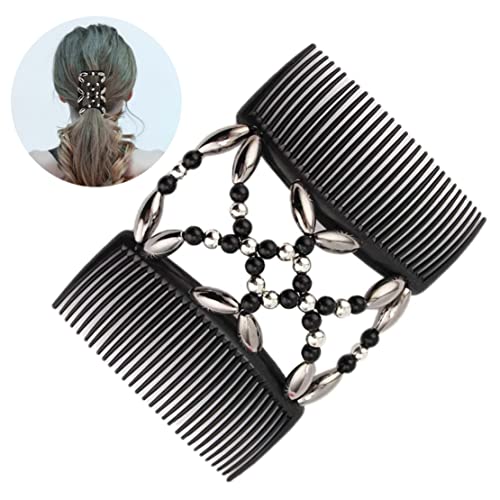 Muzrunq Perles Cheveux Peigne Magiques Extensible Double Pinces à Cheveux Perles – vue 7