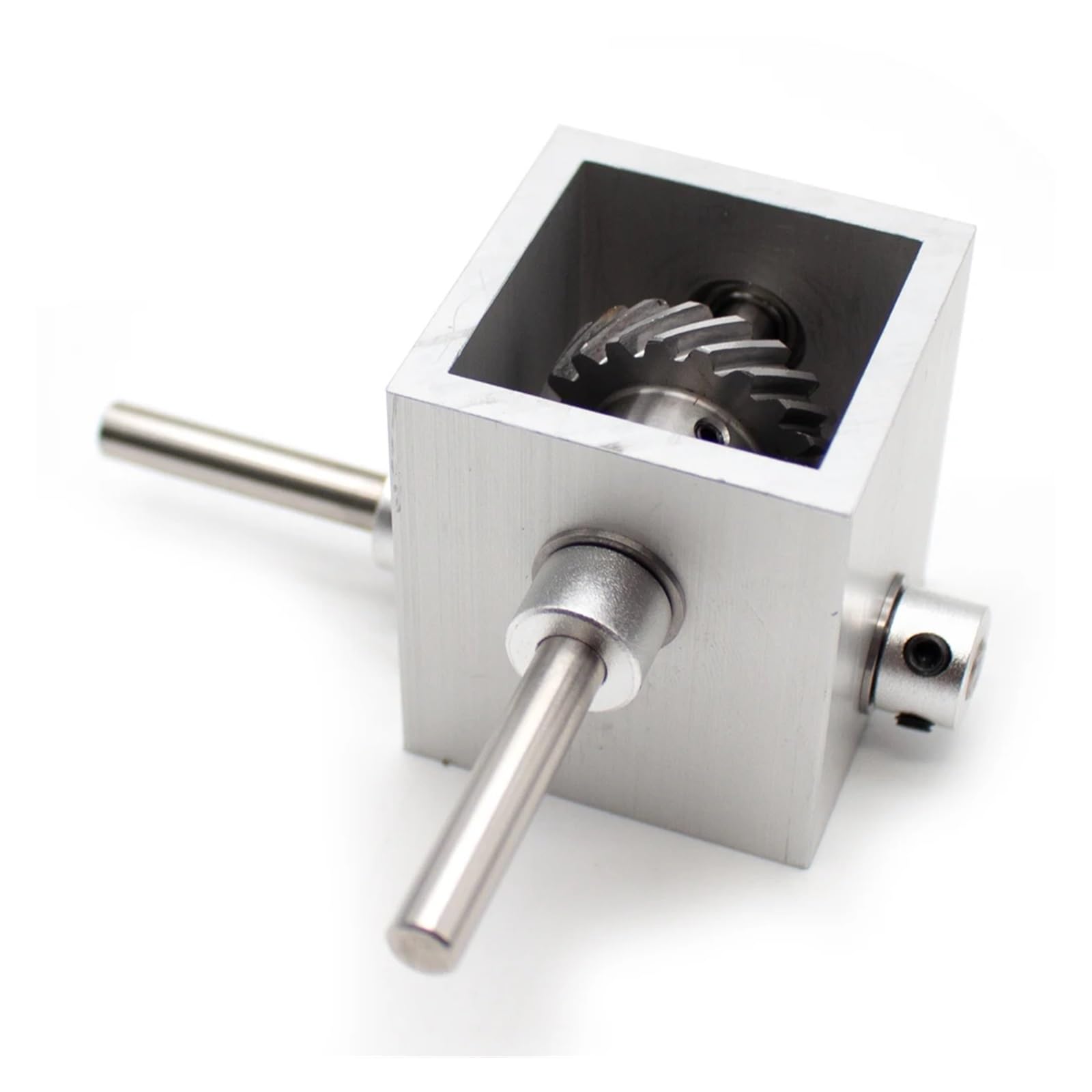 1:2 Turbina Trasmissione ad ingranaggi a vite senza fine Angolo retto Scatola di inversione Riduttore ad angolo di 90 gradi Dispositivo angolare for albero da 6 mm Per applicazioni meccaniche fai da t