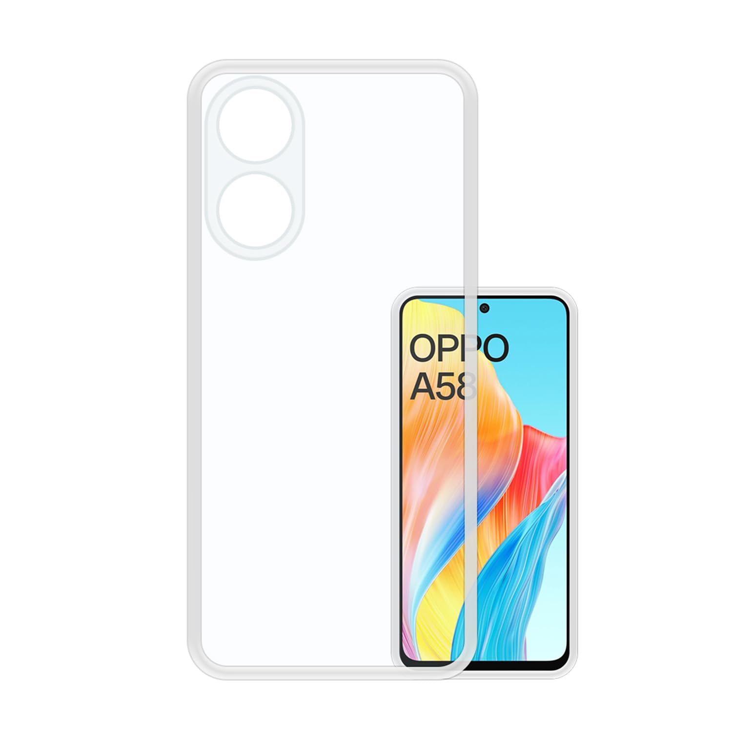 VIDO Transparent Back Case Cover for Oppo A58 4G (Soft & Flexible & Camera Protection Back Case) (B0CFLH4J7C) Amazon Price History, Amazon Price Tracker