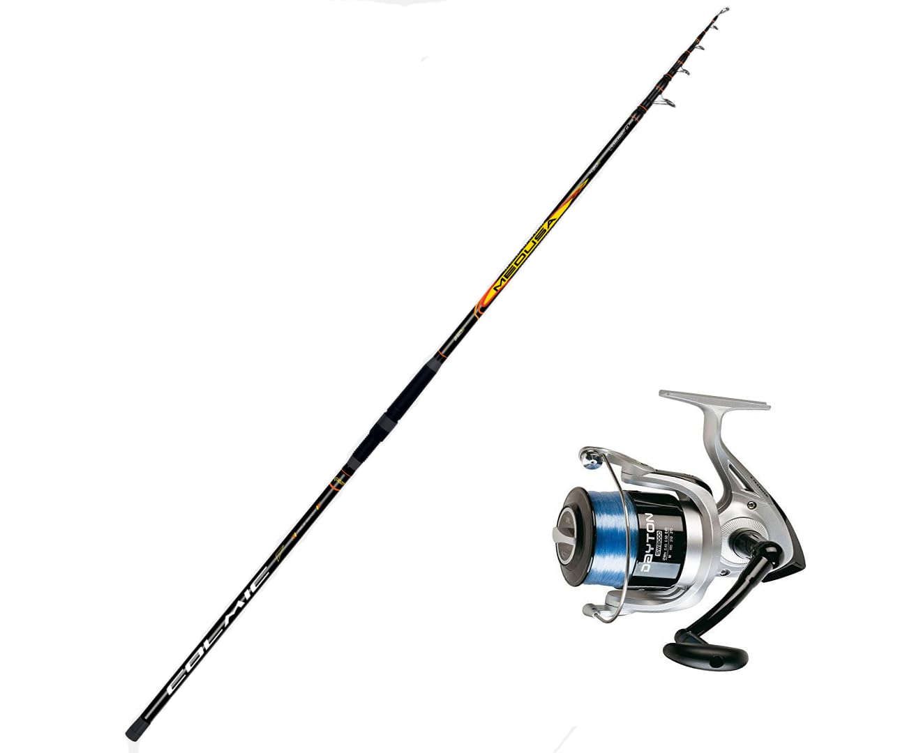 Kit Pesca Surfcasting Canna Colmic Medusa Tele 4.20 mt 250 gr + Mulinello Trabucco Dayton SW 6500