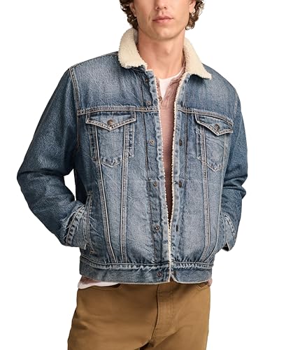 Lucky Brand Men's Cole Hauser Faux Shearling Denim Jacket
