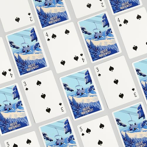 Lantern Press Pacific Northwest naipes poker 52 cartas miniatura 4