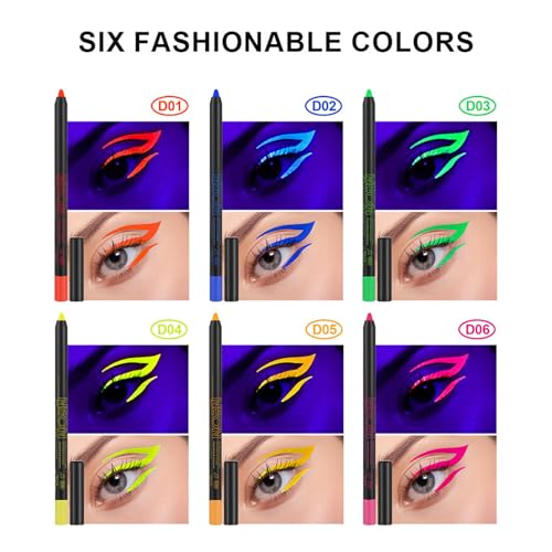 Set de 6 delineadores perla coloridos impermeables miniatura 3