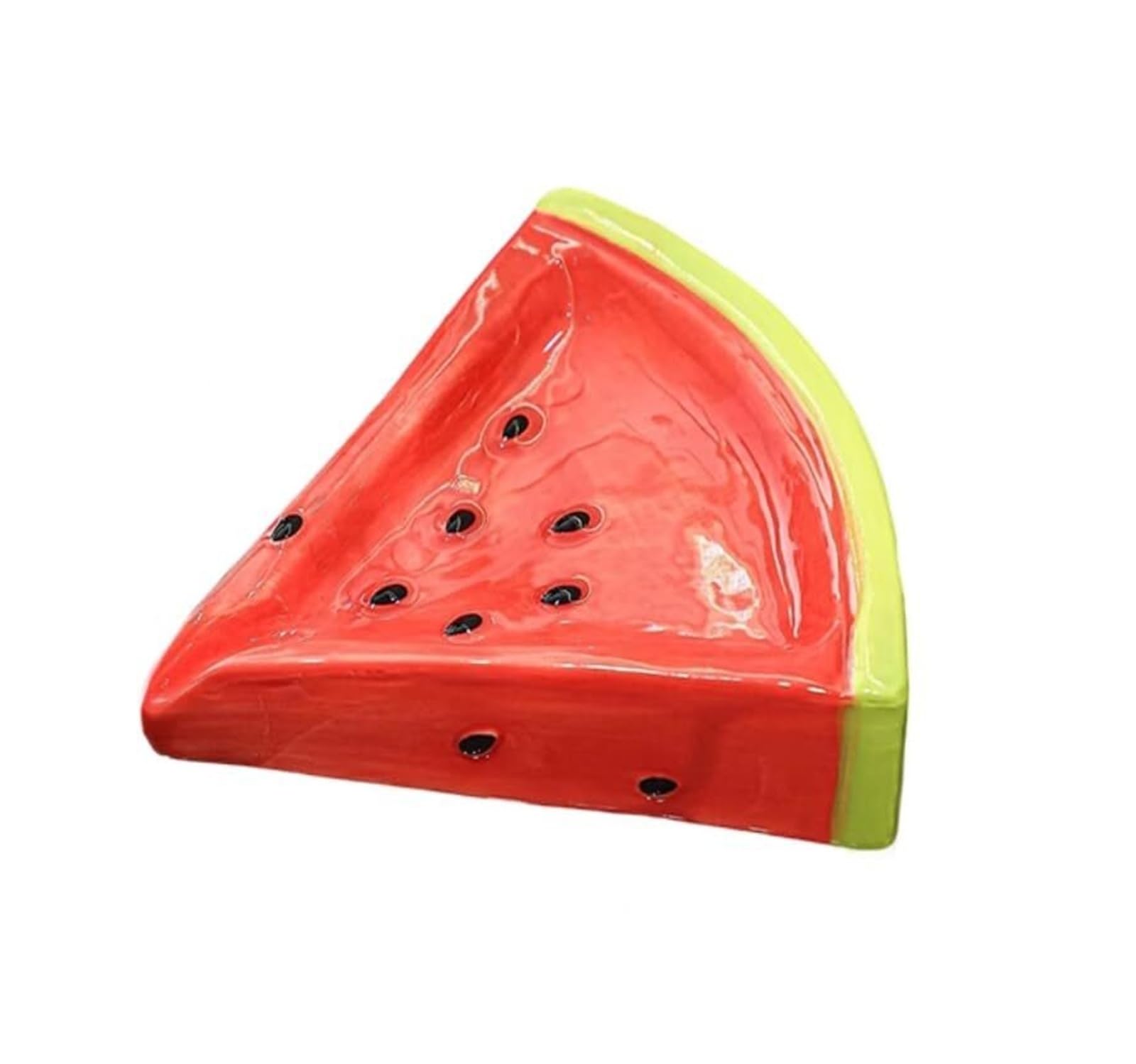 Porte-savon céramique en forme de pastèque aux finitions émaillées pour salle de bain