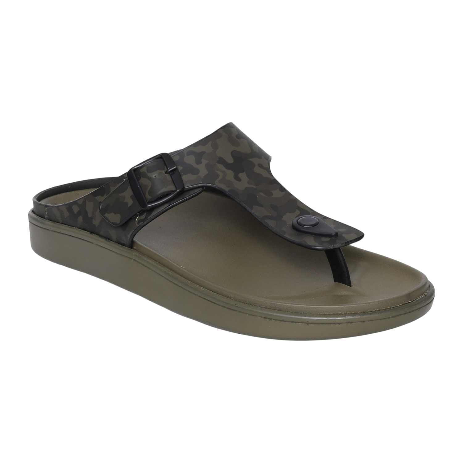 bellissimo Mens Olive Camo Buckle Sandal-picture-44