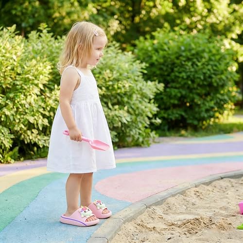Image of Kids Cloud Slides Boys Girls Slides Non-slip Summer Beach Pool Shoes EVA Girls Everday Slip on Slide Sandals Garden Slippers Bathroom Shower Shoes