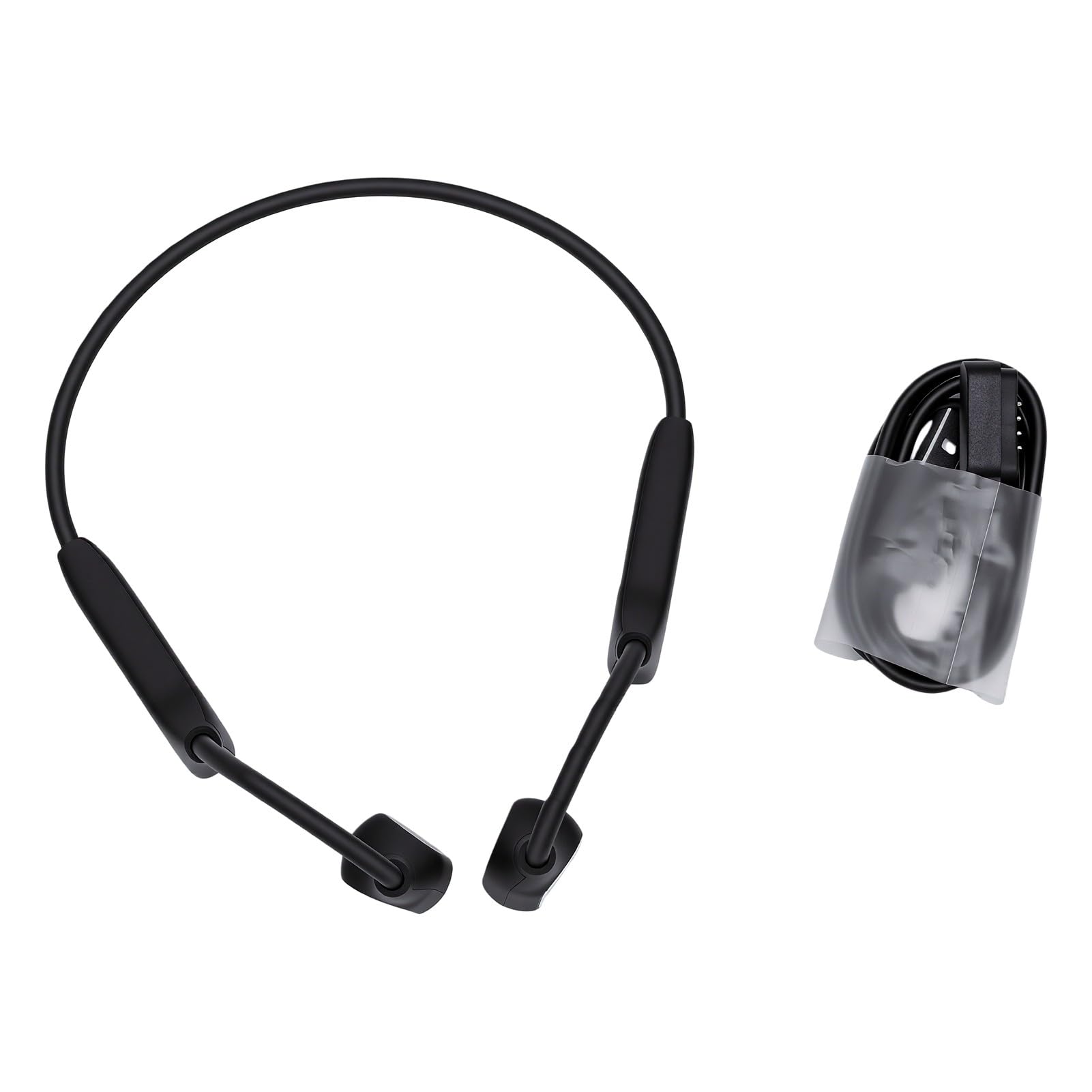 Cuffie a Conduzione Ossea, Cuffie Auricolari Aperte Wireless Bluetooth 5.4 Impermeabili IP67, Cancellazione del Rumore per Sport, Corsa, Allenamento in Palestra