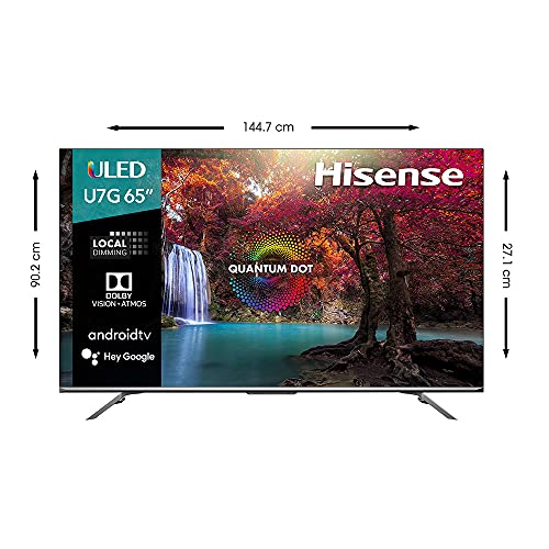Hisense ULED Premium 65U7G QLED Series 65-inch Android 4K Smart TV with Alexa Compatibility, 1000-nit HDR10+, Dolby Vision & Atmos, 120Hz, HDMI 2.1, Game Mode Pro - Image 2